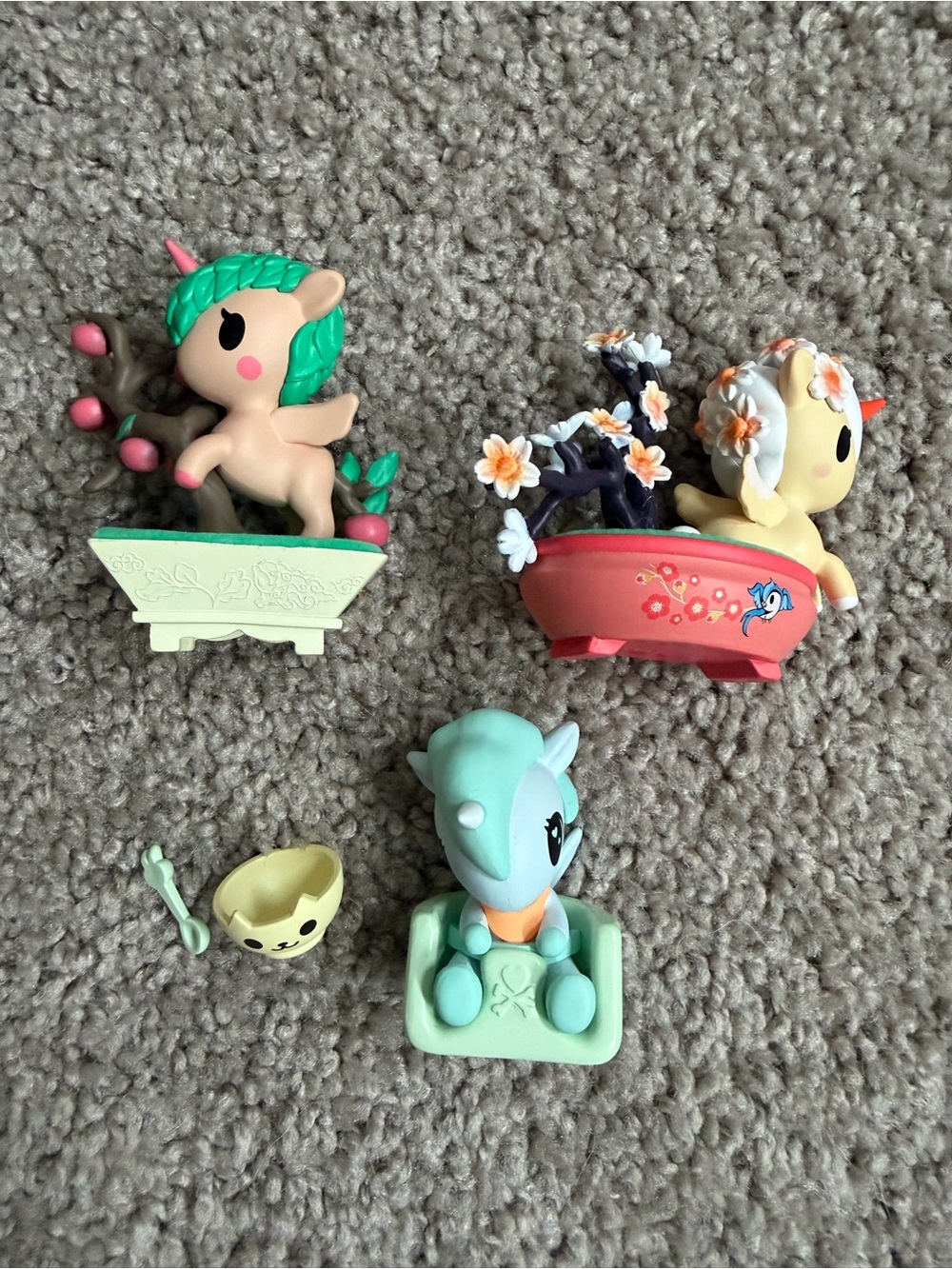 Set of 3 Tokidoki unicornos Baby and Bontical Bonsai